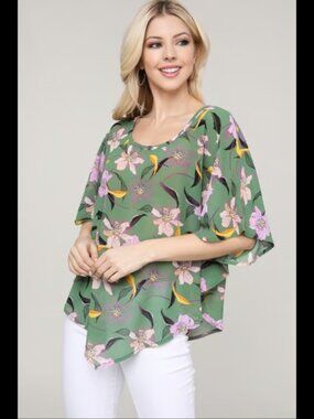 Ninexis Floral Poncho size 2X